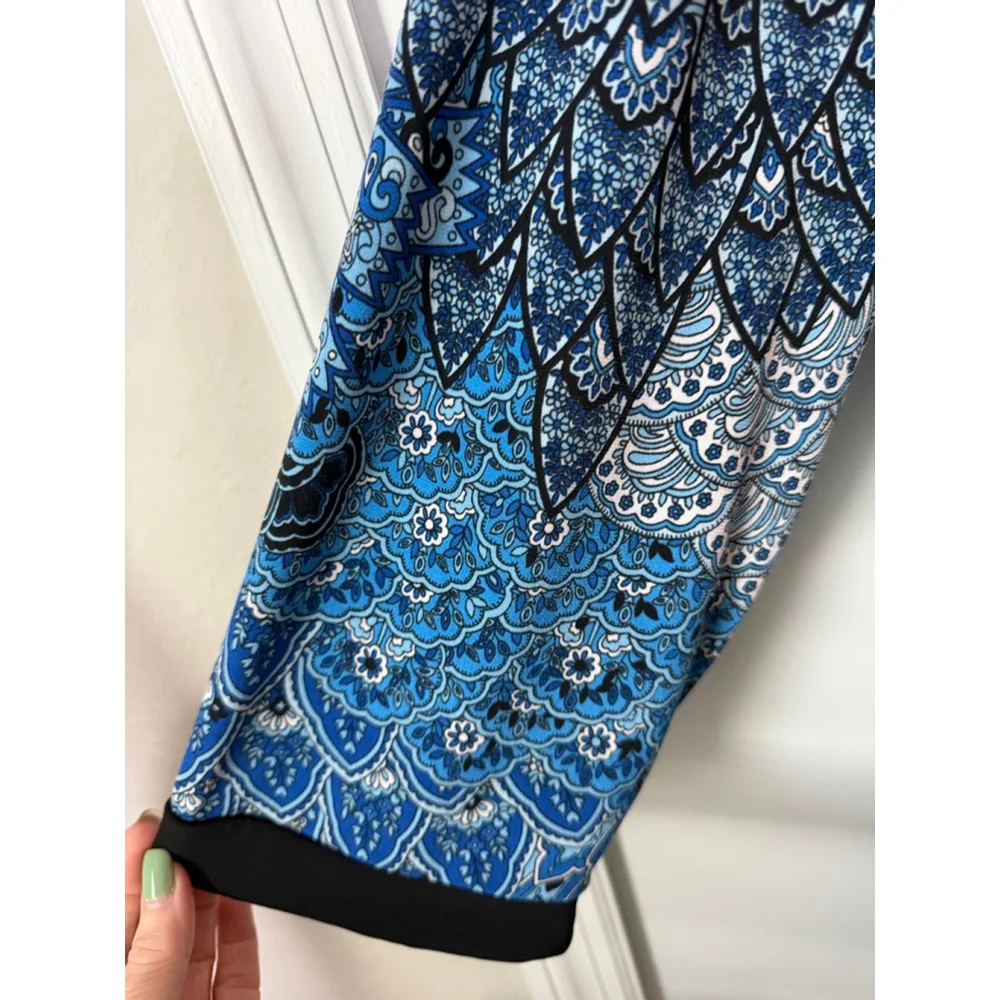 Misia Blue Paisley Tunic Top Plus Size 1X - Picture 5 of 8